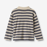 Wheat Main Polohemd L/S Fred Blouse 1309 greyblue stripe