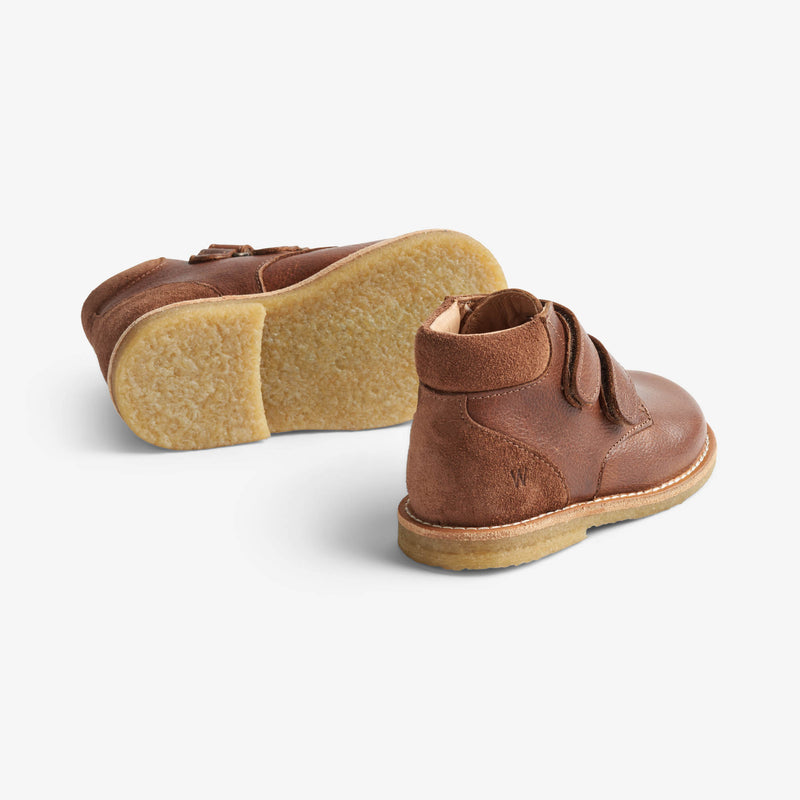 Wheat Footwear Raden mit Klettveschluß | Baby Prewalkers 9002 cognac
