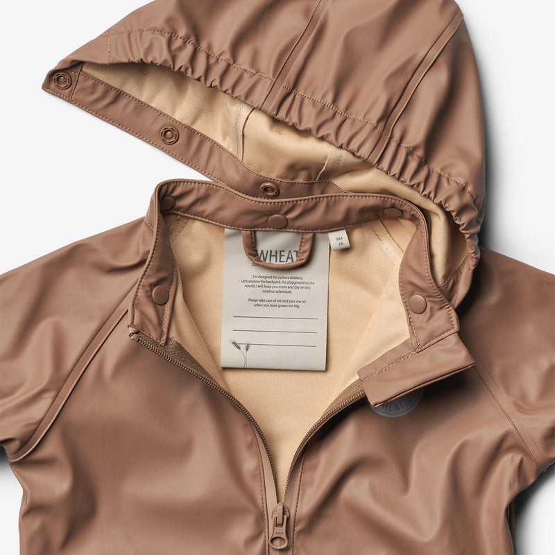 Wheat Outerwear Regenset Charlie | Baby Rainwear 2121 berry dust