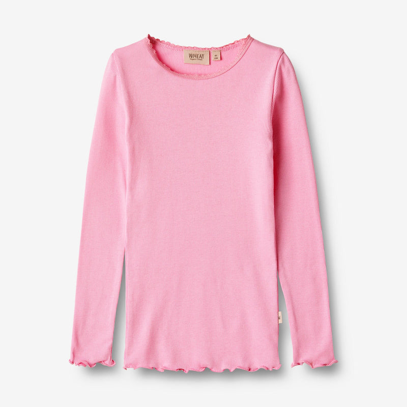 Wheat Main  Rib Langarmshirt Reese Jersey Tops and T-Shirts 2356 pink