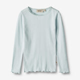 Wheat Main  Rib Langarmshirt Reese Jersey Tops and T-Shirts 4030 light blue
