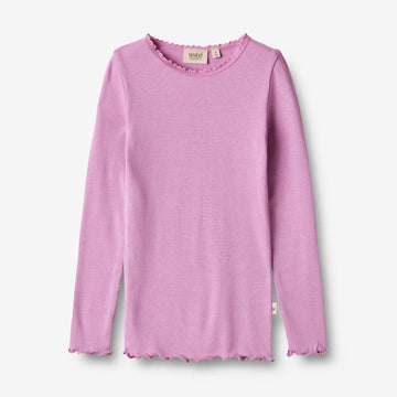 Wheat Main  Rib Langarmshirt Reese Jersey Tops and T-Shirts 4500 iris