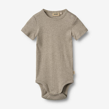 Wheat Main Kurzarm Babybody Timo Body 0072 gravel melange