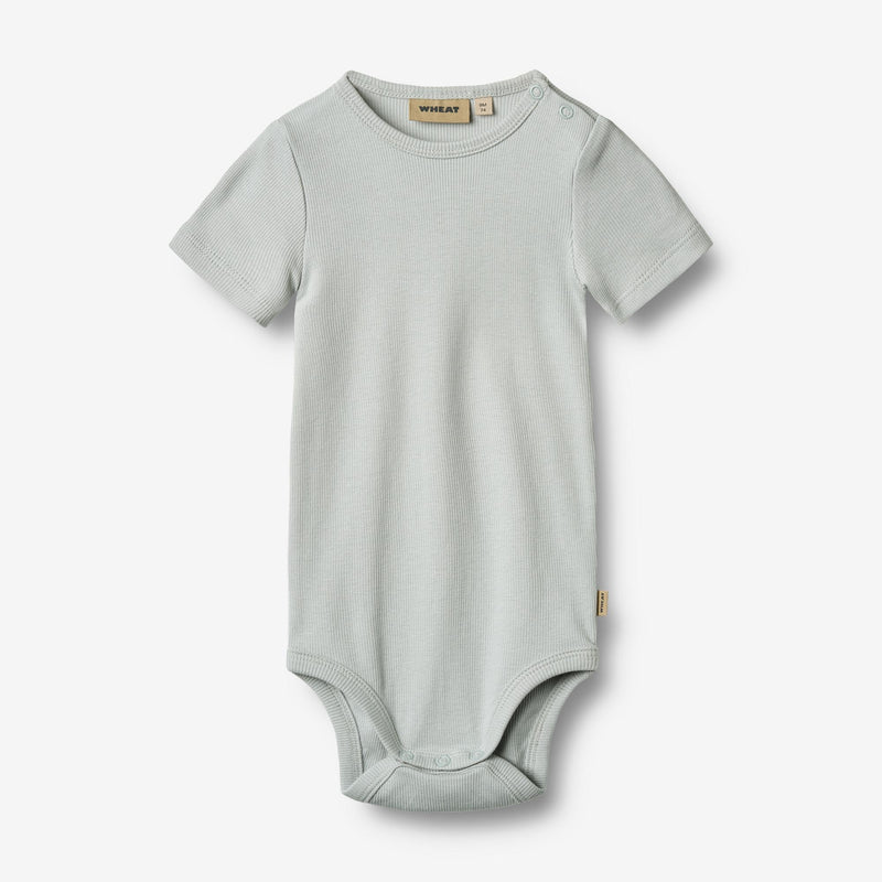 Wheat Main Ripp-Body S/S Timo Underwear/Bodies 1560 soft blue