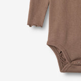 Wheat Main Ripp-Body mit langen Ärmeln, Regitze Body 9573 toffee brown