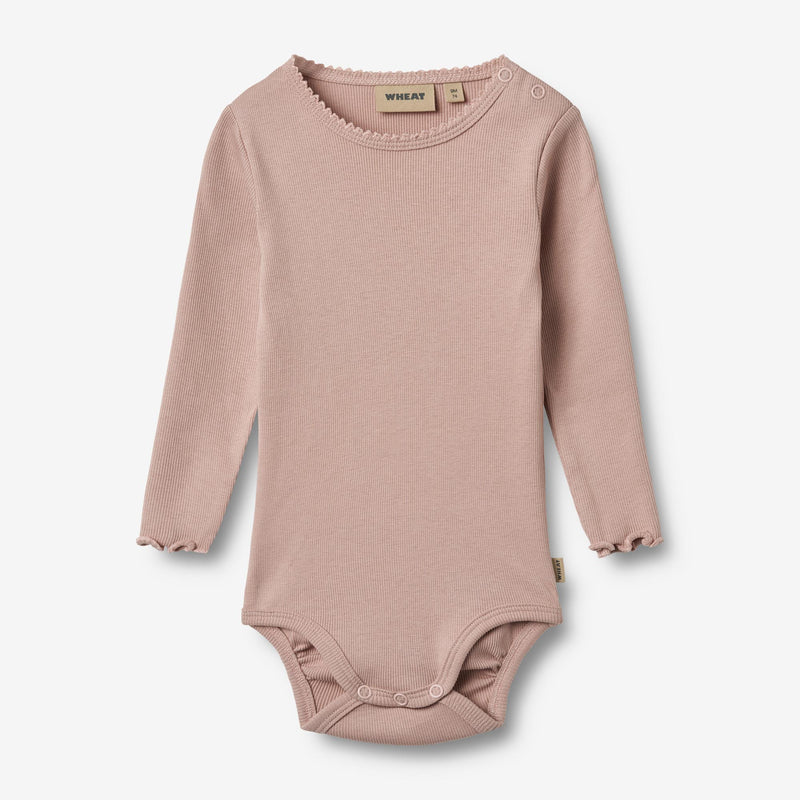 Wheat Main Ripp-Body mit langen Ärmeln, Regitze Underwear/Bodies 2487 rose powder