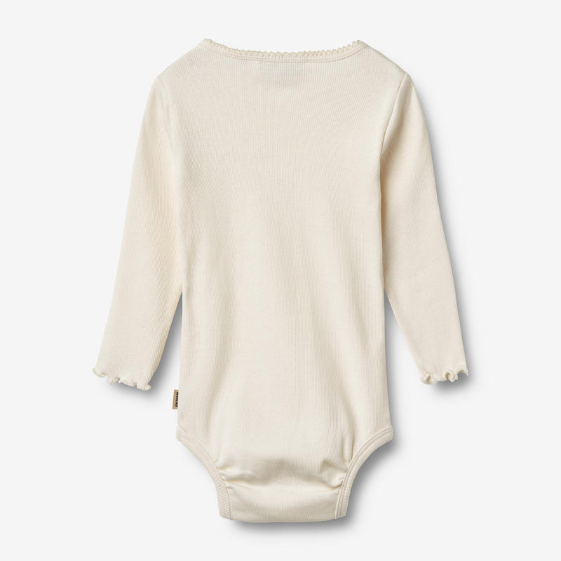Wheat Main Ripp-Body mit langen Ärmeln, Regitze Underwear/Bodies 3182 ivory 