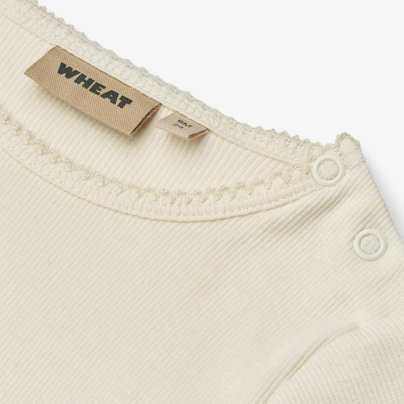 Wheat Main Ripp-Body mit langen Ärmeln, Regitze Underwear/Bodies 3182 ivory 