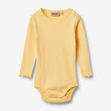 Wheat Main Ripp-Body mit langen Ärmeln, Regitze Underwear/Bodies 9425 golden yellow