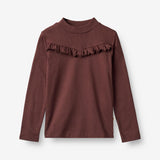 Wheat Main  Ripp-Langarm-T-Shirt Rosetta Jersey Tops and T-Shirts 2118 aubergine