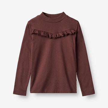 Wheat Main  Ripp-Langarm-T-Shirt Rosetta Jersey Tops and T-Shirts 2118 aubergine