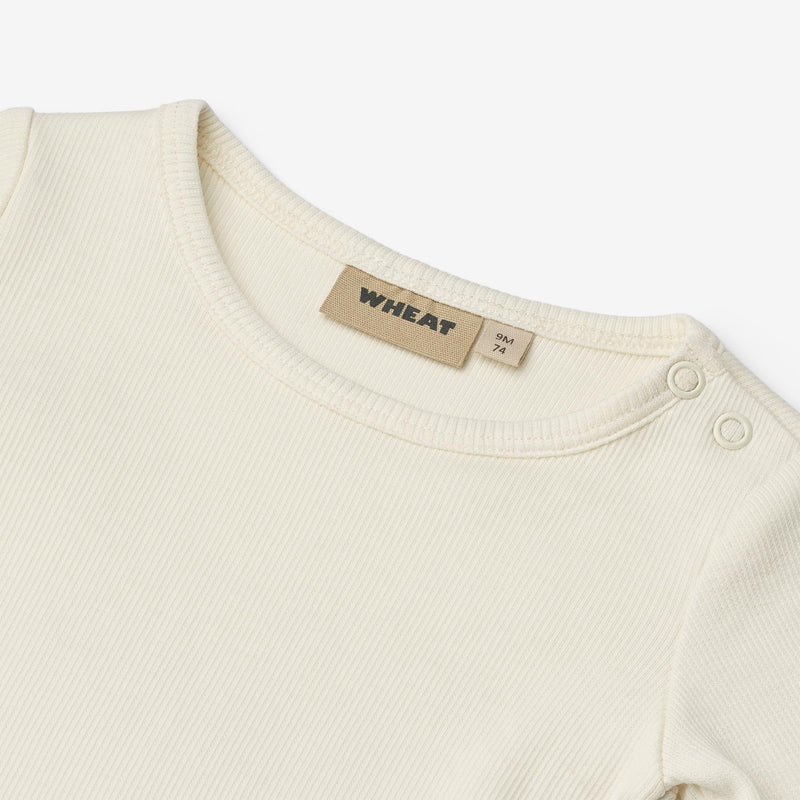 Wheat Main Ripp-T-Shirt L/S Ida T-Shirt 3182 ivory