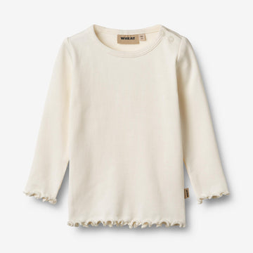 Wheat Main Ripp-T-Shirt L/S Ida T-Shirt 3182 ivory