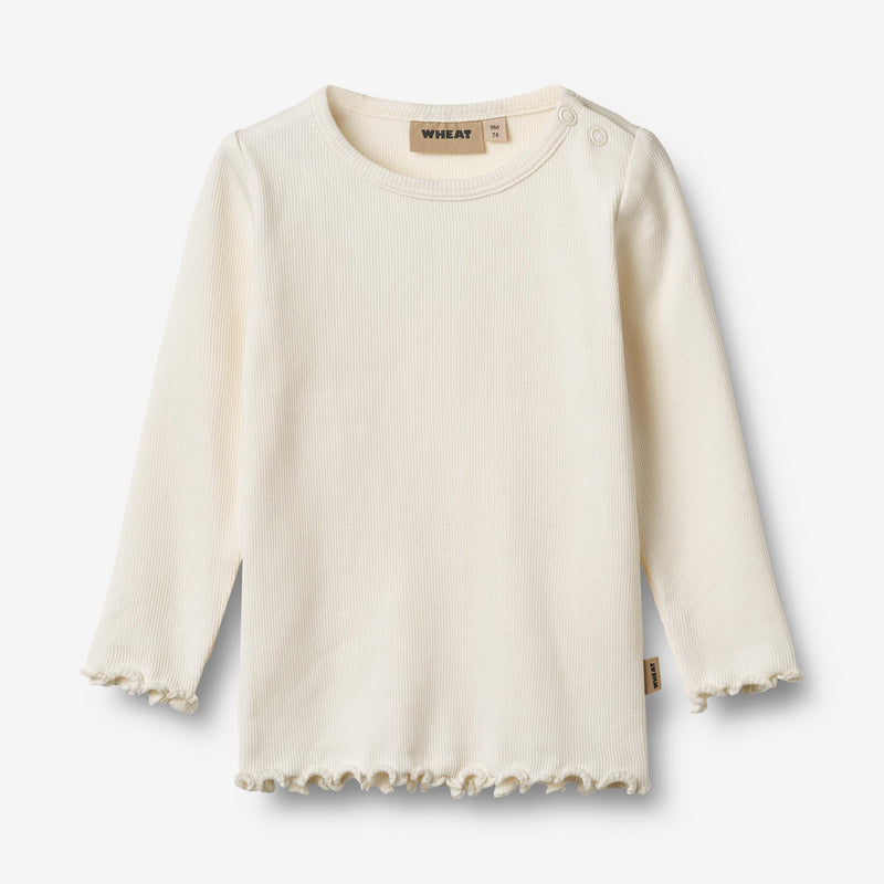 Wheat Main Ripp-T-Shirt L/S Ida T-Shirt 3182 ivory