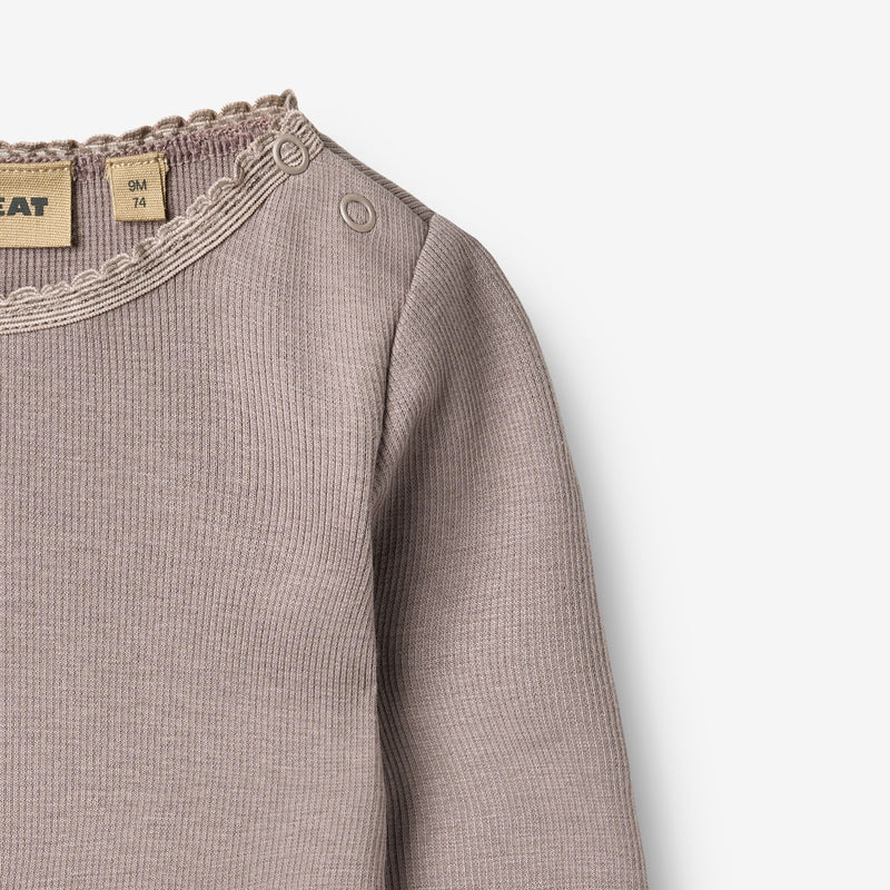 Wheat Main Ripp-T-Shirt L/S Reese T-Shirt 9531 dusty purple