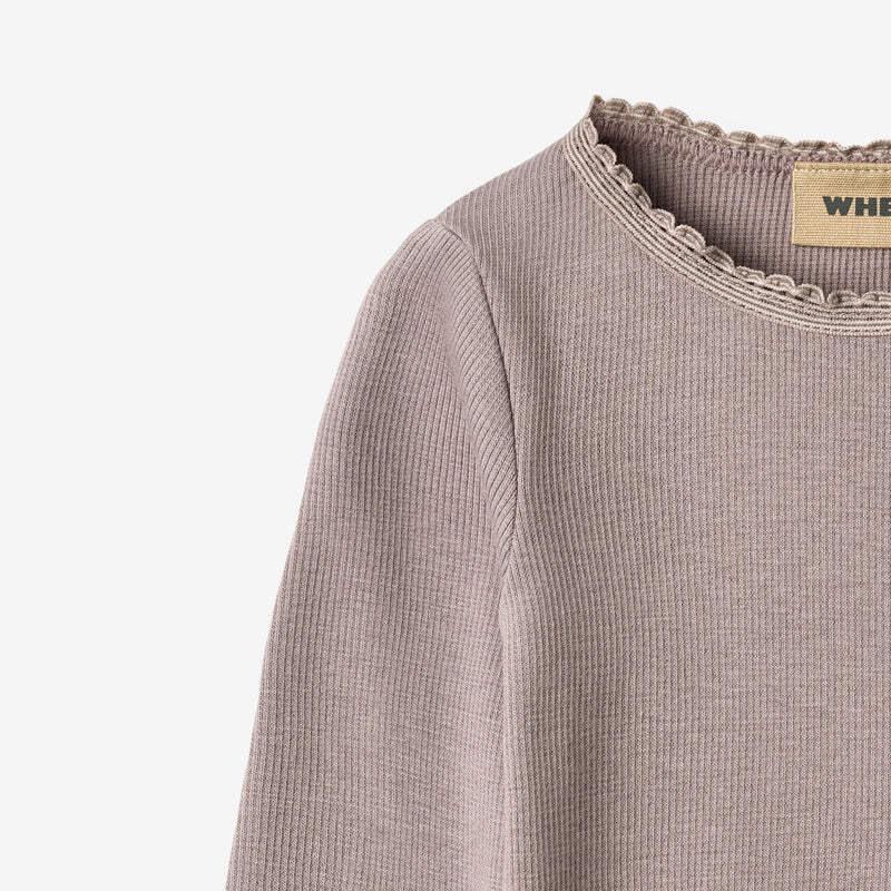 Wheat Main Ripp-T-Shirt L/S Reese T-Shirt 9531 dusty purple