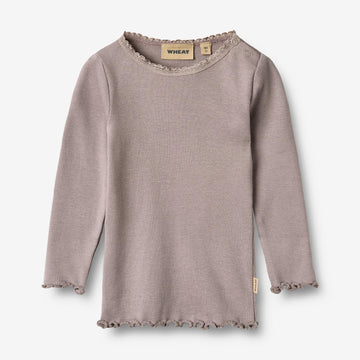 Wheat Main Ripp-T-Shirt L/S Reese T-Shirt 9531 dusty purple