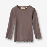 Wheat Main Ripp-T-Shirt L/S Reese T-Shirt 9623 plum truffle