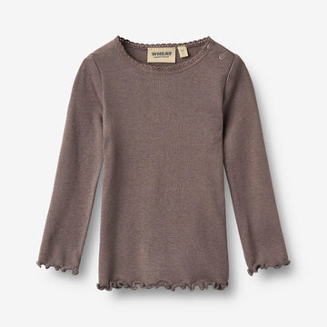Wheat Main Ripp-T-Shirt L/S Reese T-Shirt 9623 plum truffle