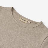 Wheat Main Ripp-T-Shirt L/S Stig Jersey Tops and T-Shirts 0072 gravel melange