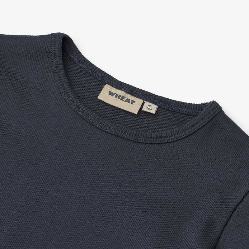 Wheat Main Ripp-T-Shirt L/S Stig Jersey Tops and T-Shirts 1432 navy