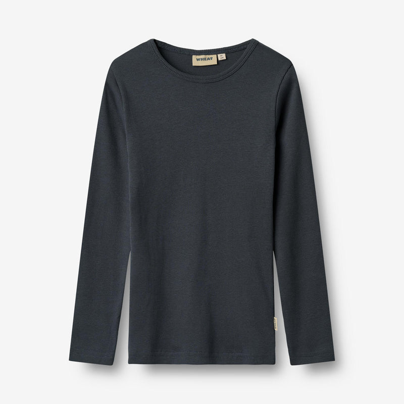 Wheat Main Ripp-T-Shirt L/S Stig Jersey Tops and T-Shirts 1432 navy