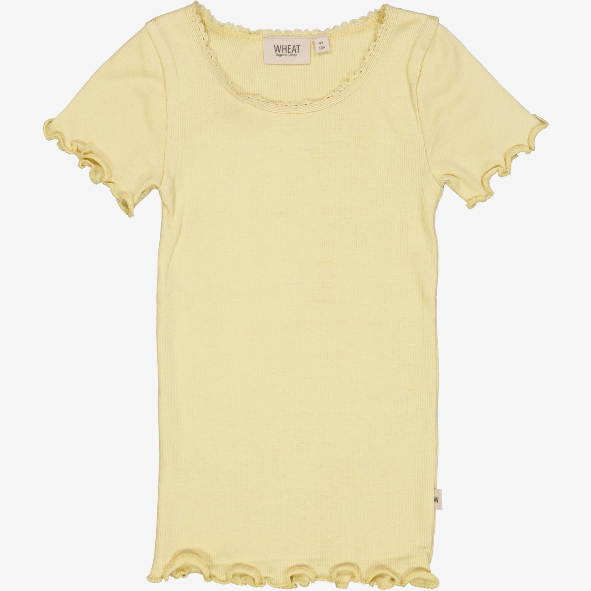 Ripp-T-Shirt Lace yellow dream | Dänische Kindermode | Wheat – Wheat.de