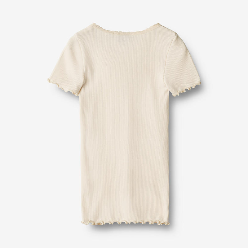 Wheat Main  Ripp-T-Shirt Lace Jersey Tops and T-Shirts 3171 cream