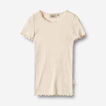 Wheat Main  Ripp-T-Shirt Lace Jersey Tops and T-Shirts 3171 cream