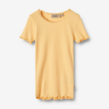 Wheat Main  Ripp-T-Shirt Lace Jersey Tops and T-Shirts 5001 pale apricot