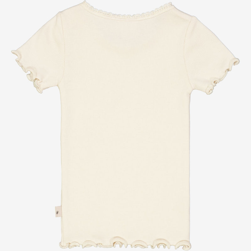 Wheat Ripp-T-Shirt Lace | Baby Jersey Tops and T-Shirts 3129 eggshell 