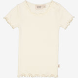 Wheat Ripp-T-Shirt Lace | Baby Jersey Tops and T-Shirts 3129 eggshell 