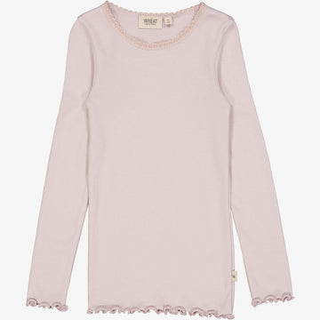 Wheat Main  Ripp-T-Shirt Lace LS Jersey Tops and T-Shirts 1354 soft lilac