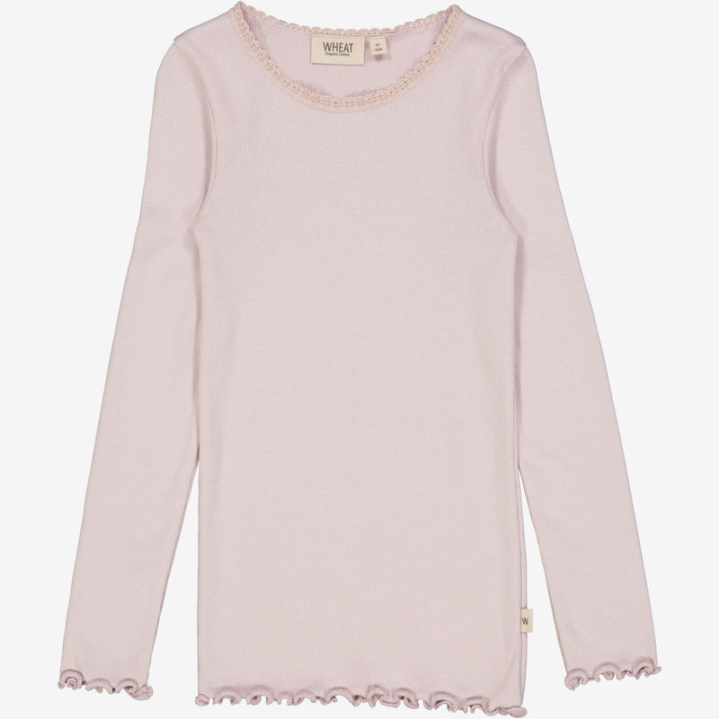 Wheat Ripp-T-Shirt Lace LS Jersey Tops and T-Shirts 1354 soft lilac