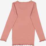 Wheat Main  Ripp-T-Shirt Lace LS Jersey Tops and T-Shirts 2021 old rose