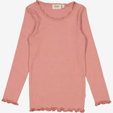 Wheat Main  Ripp-T-Shirt Lace LS Jersey Tops and T-Shirts 2021 old rose
