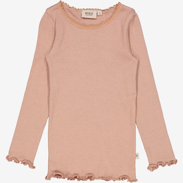 Wheat Main  Ripp-T-Shirt Lace LS Jersey Tops and T-Shirts 2031 rose dawn