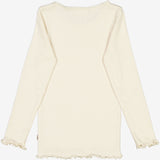 Wheat Ripp-T-Shirt Lace LS Jersey Tops and T-Shirts 3129 eggshell 