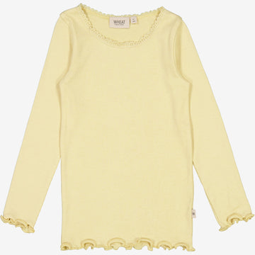 Wheat Main  Ripp-T-Shirt Lace LS Jersey Tops and T-Shirts 5106 yellow dream