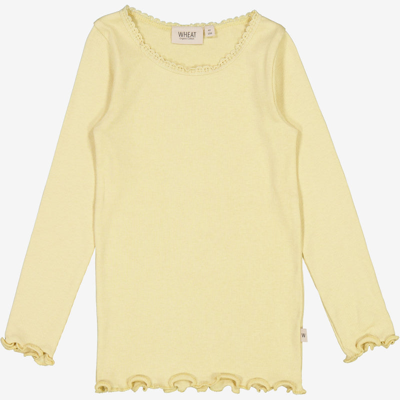 Wheat Ripp-T-Shirt Lace LS Jersey Tops and T-Shirts 5106 yellow dream