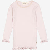 Wheat Ripp-T-Shirt Lace LS | Baby Jersey Tops and T-Shirts 1354 soft lilac