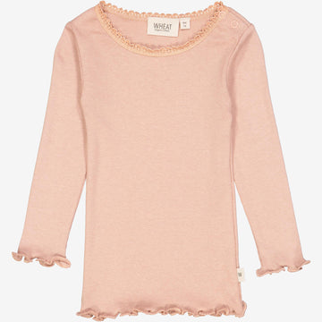 Wheat Main  Ripp-T-Shirt Lace LS | Baby Jersey Tops and T-Shirts 2031 rose dawn