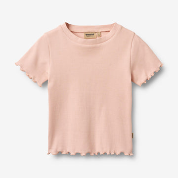 Wheat Main Ripp-T-Shirt S/S Alicia T-Shirt 2400 powder