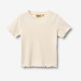 Wheat Main Ripp-T-Shirt S/S Alicia T-Shirt 3182 ivory