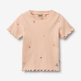 Wheat Main Ripp-T-Shirt S/S Alicia T-Shirt 2475 rose flowers