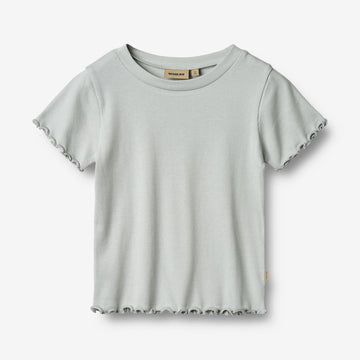 Wheat Main Ripp-T-Shirt S/S Irene Jersey Tops and T-Shirts 1560 soft blue