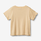 Wheat Main Ripp-T-Shirt S/S Irene Jersey Tops and T-Shirts 9430 macadamia