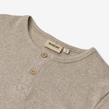 Wheat Main Ripp-T-Shirt S/S Lumi Jersey Tops and T-Shirts 0072 gravel melange