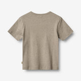 Wheat Main Ripp-T-Shirt S/S Lumi T-Shirt 0072 gravel melange