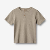Wheat Main Ripp-T-Shirt S/S Lumi T-Shirt 0072 gravel melange